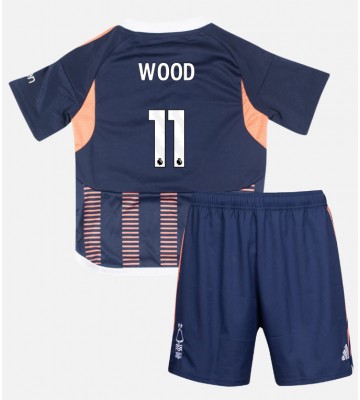 Nottingham Forest Chris Wood #11 Tercera Equipación Niños 2023-24 Manga Corta (+ Pantalones cortos)